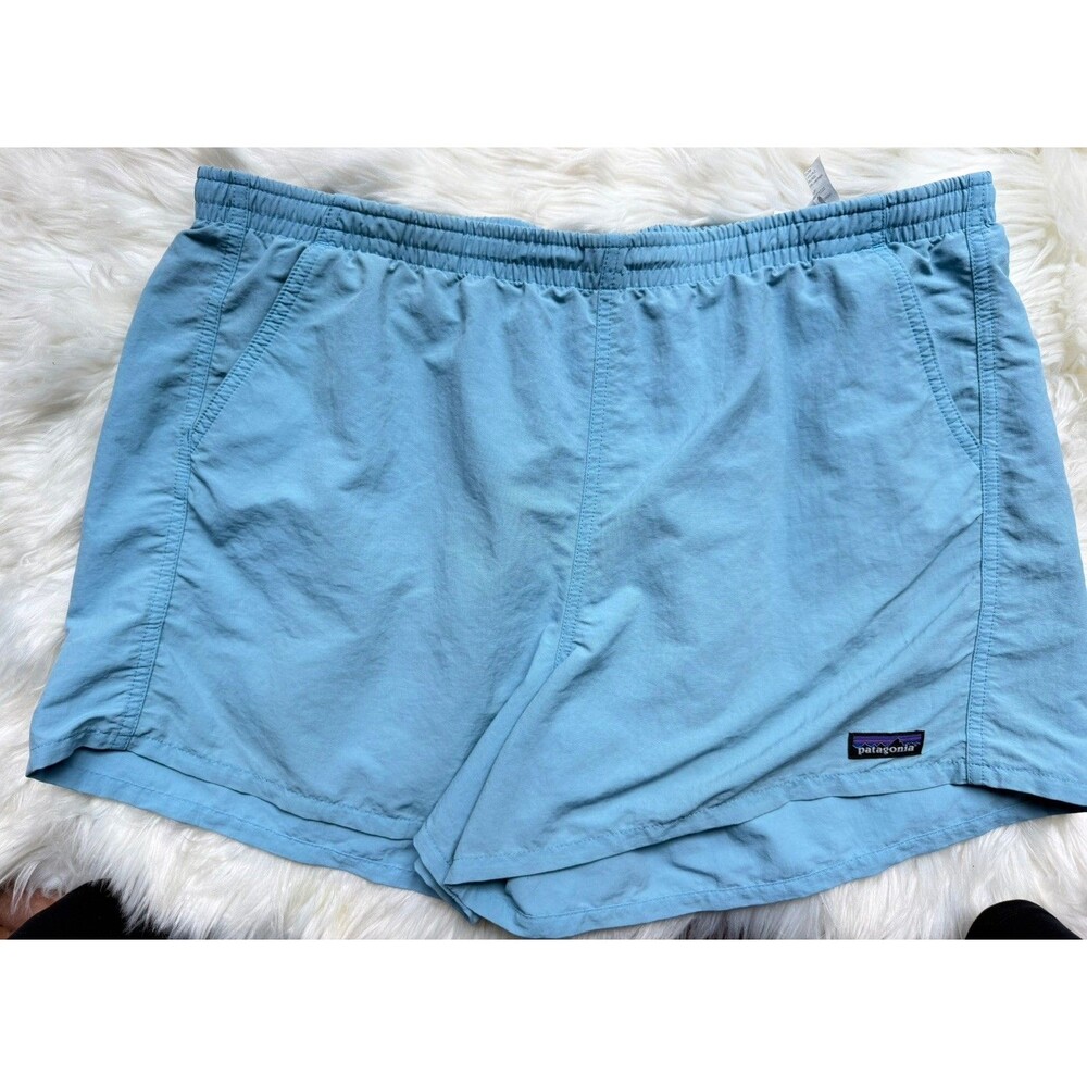 Patagonia Women's Blue Nylon Lightweight Athletic Hiking Shorts Size L